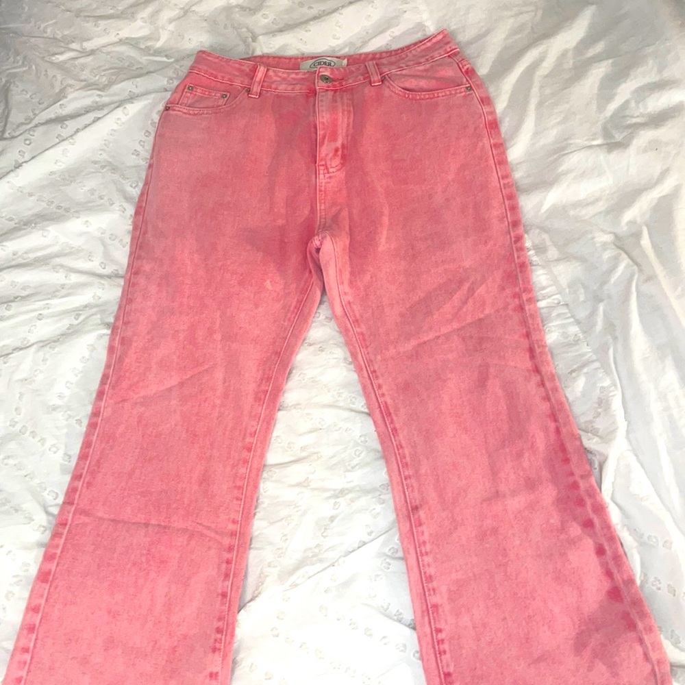 Baby Pink Flare Jeans